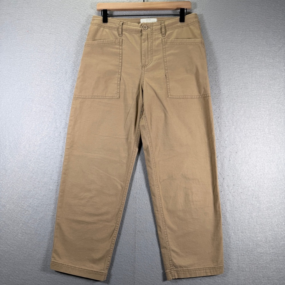 Lucky Brand Womens Carpenter Pants Size 2/26‎ Khaki High Rise Crop Wide Leg